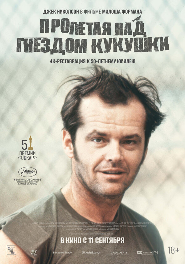 Постер фильма «Пролетая над гнездом кукушки»